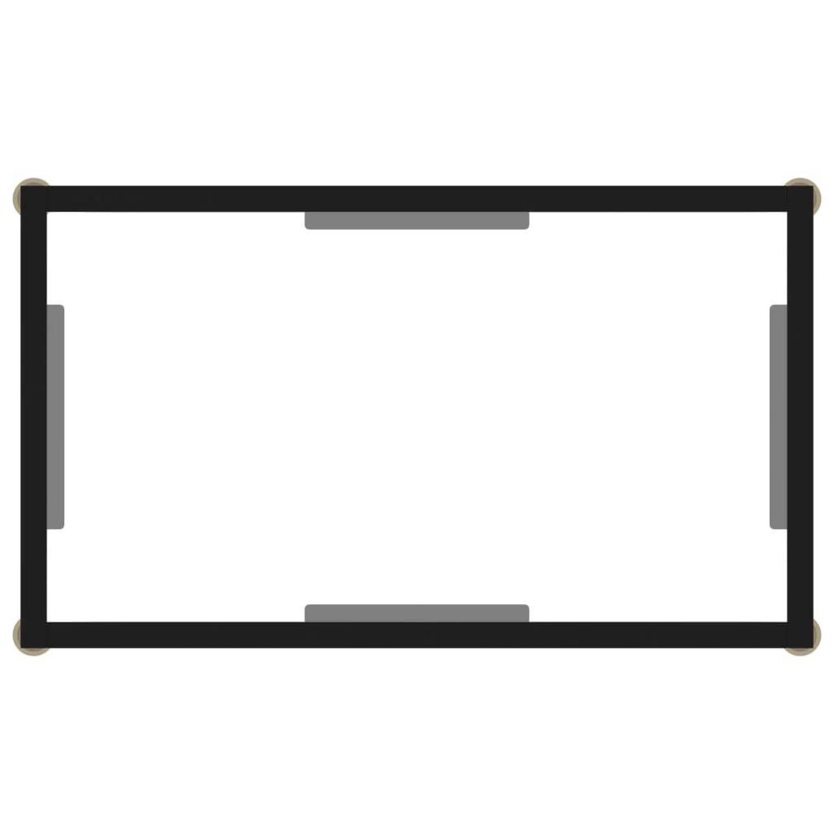 VIDAXL Table console Transparent 60x35x75 cm Verre trempe