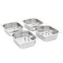 Voir la diapositive 2 : VIDAXL Récipients Gastronorm 4 pcs GN 1 2 100 mm Acier inoxydable