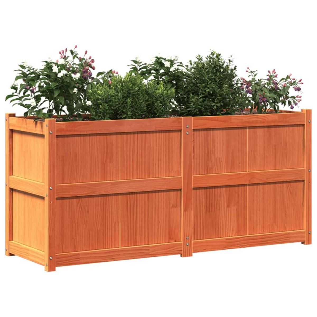 VIDAXL Jardiniere cire marron 150x50x70 cm bois de pin massif