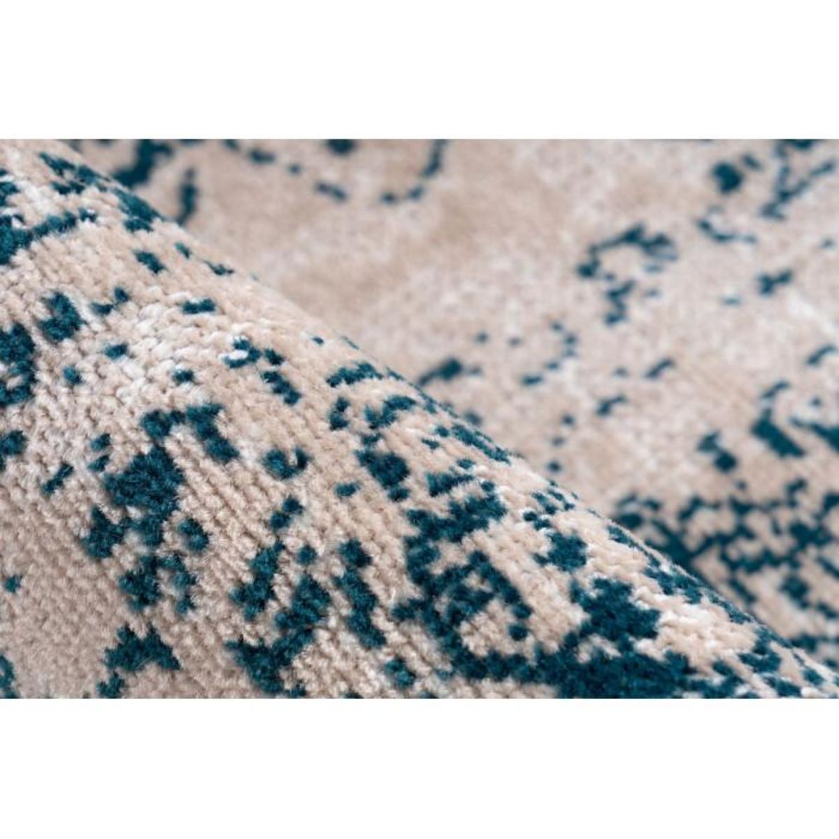 Paris Prix Tapis d'Orient Rosace à Poils Courts  Ariya  Crème