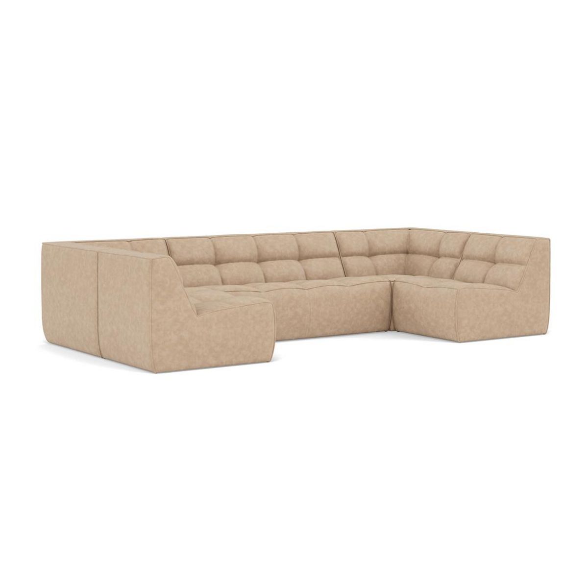 LISA DESIGN Alya - canapé modulable panoramique 7 places en simili