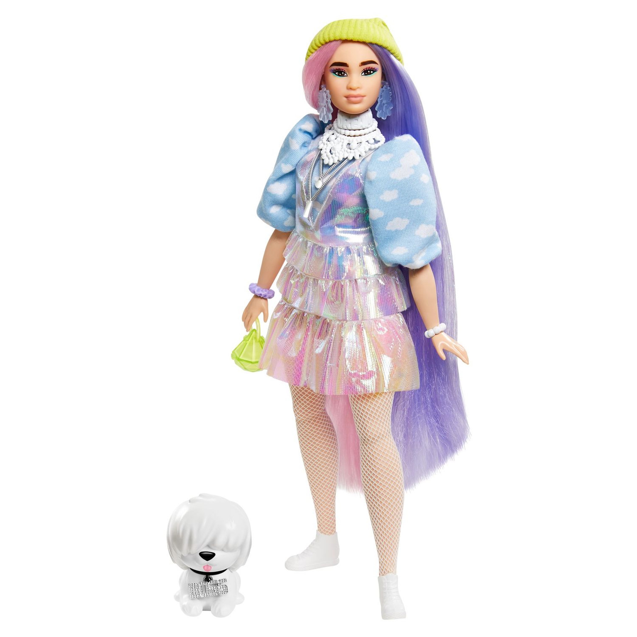 Voir la diapositive 1 : BARBIE Poupée Barbie - Barbie Extra Bonnet Jaune