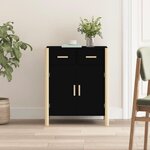 VIDAXL Buffet Noir 62x38x75 cm Bois d'ingenierie