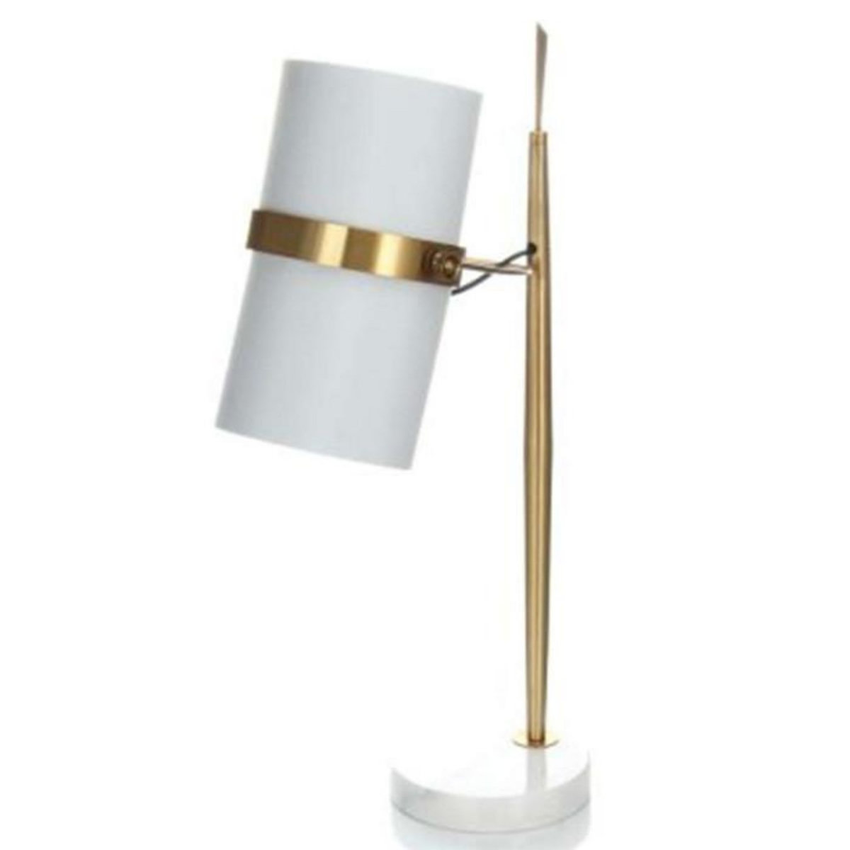 Paris Prix Lampe à Poser Design  Novum  69cm Blanc & Or