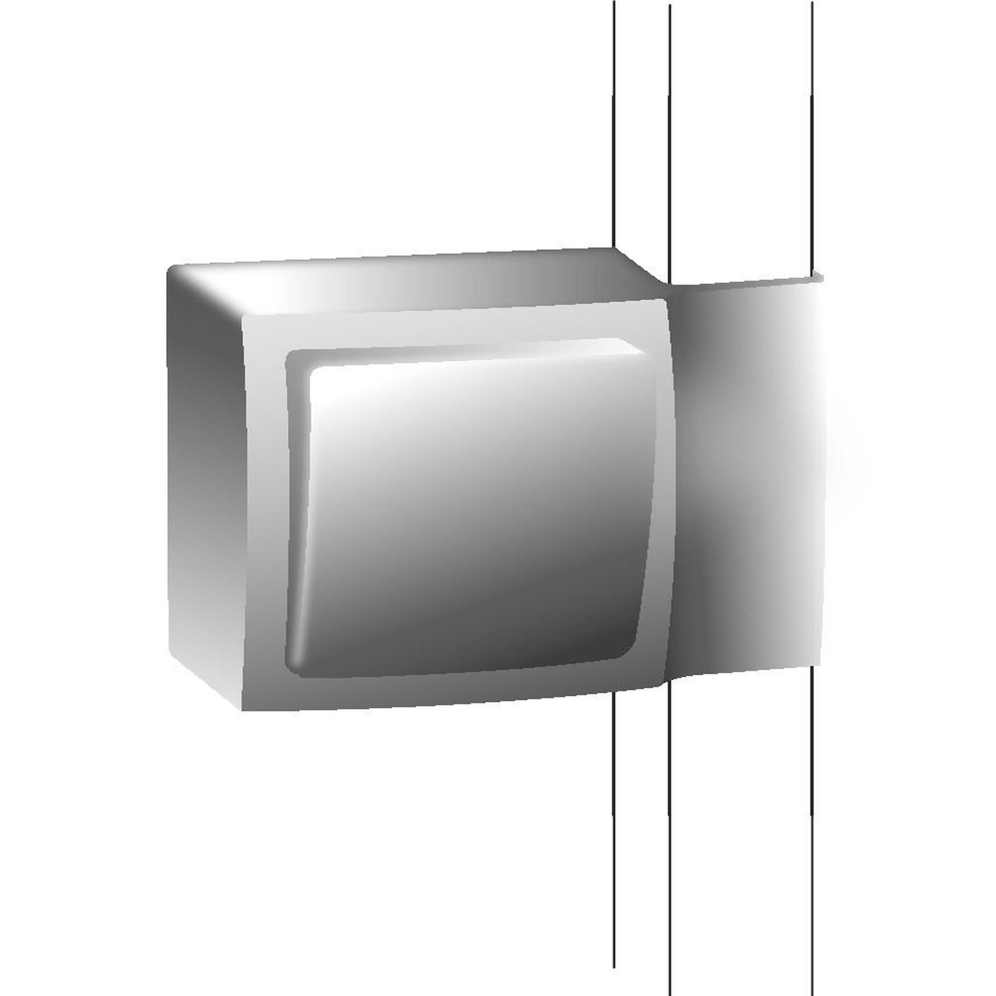 CENTRALE BRICO Adaptateur blanc pour moulure, H. 10.2 x P.4.3 cm