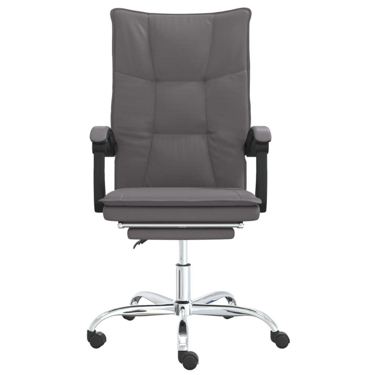 VIDAXL Fauteuil inclinable de bureau Gris Similicuir