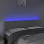 VIDAXL Tete de lit a LED Gris clair 144x5x78/88 cm Velours