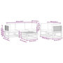 Voir la diapositive 6 : VIDAXL Salon de jardin avec coussins 6 pcs bois d'acacia solide