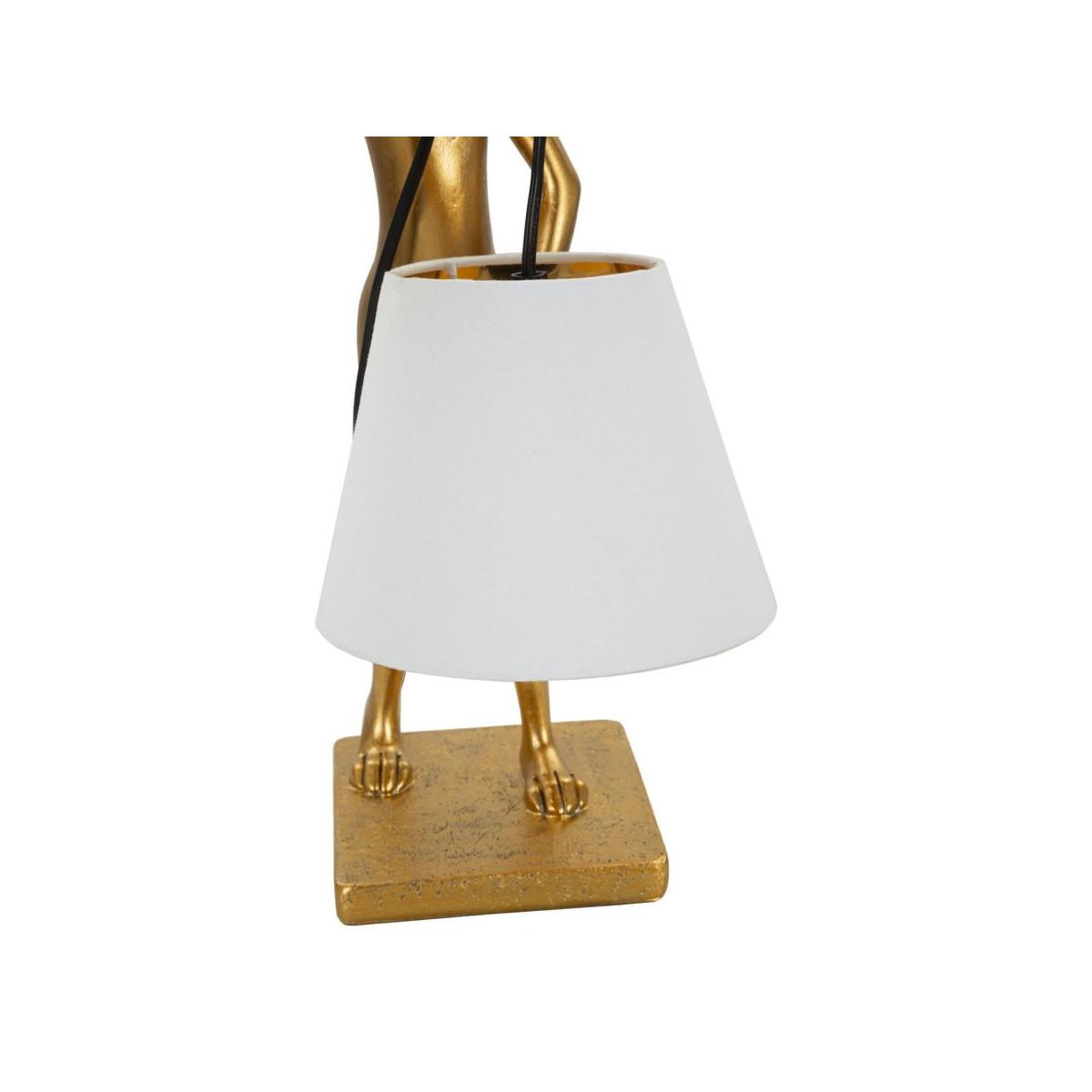 Voir la diapositive 3 : Paris Prix Lampe à poser en résine  lapin  47cm or & blanc