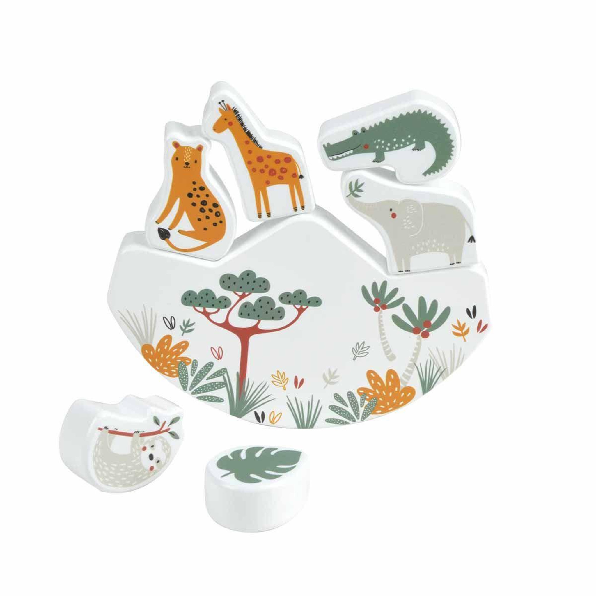 BEBE DOUCEUR Jeu d'Équilibre Enfant  Sweet Savane  15cm Multicolore
