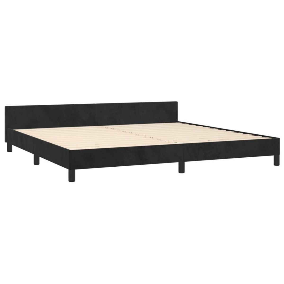 VIDAXL Cadre de lit sans matelas noir 200x200 cm velours