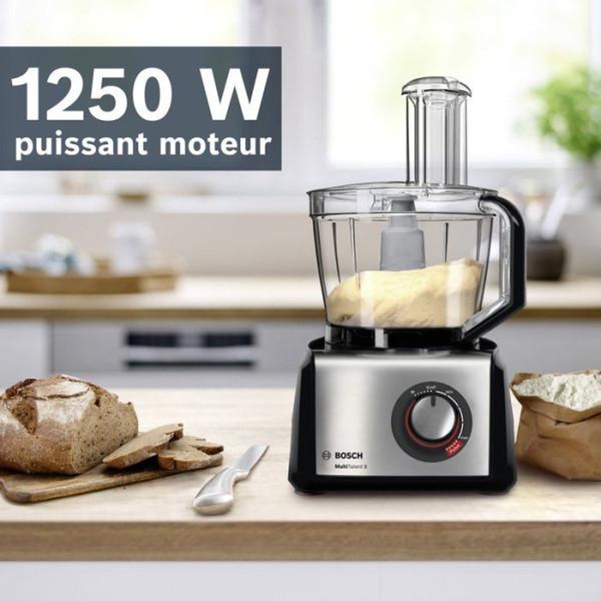 Voir la diapositive 5 : BOSCH Robot multifonctions 3.9l 1250w blanc - B1EMC812S8
