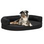 Voir la diapositive 1 : VIDAXL Matelas de lit ergonomique de chien 75x53 cm Aspect de lin Noir