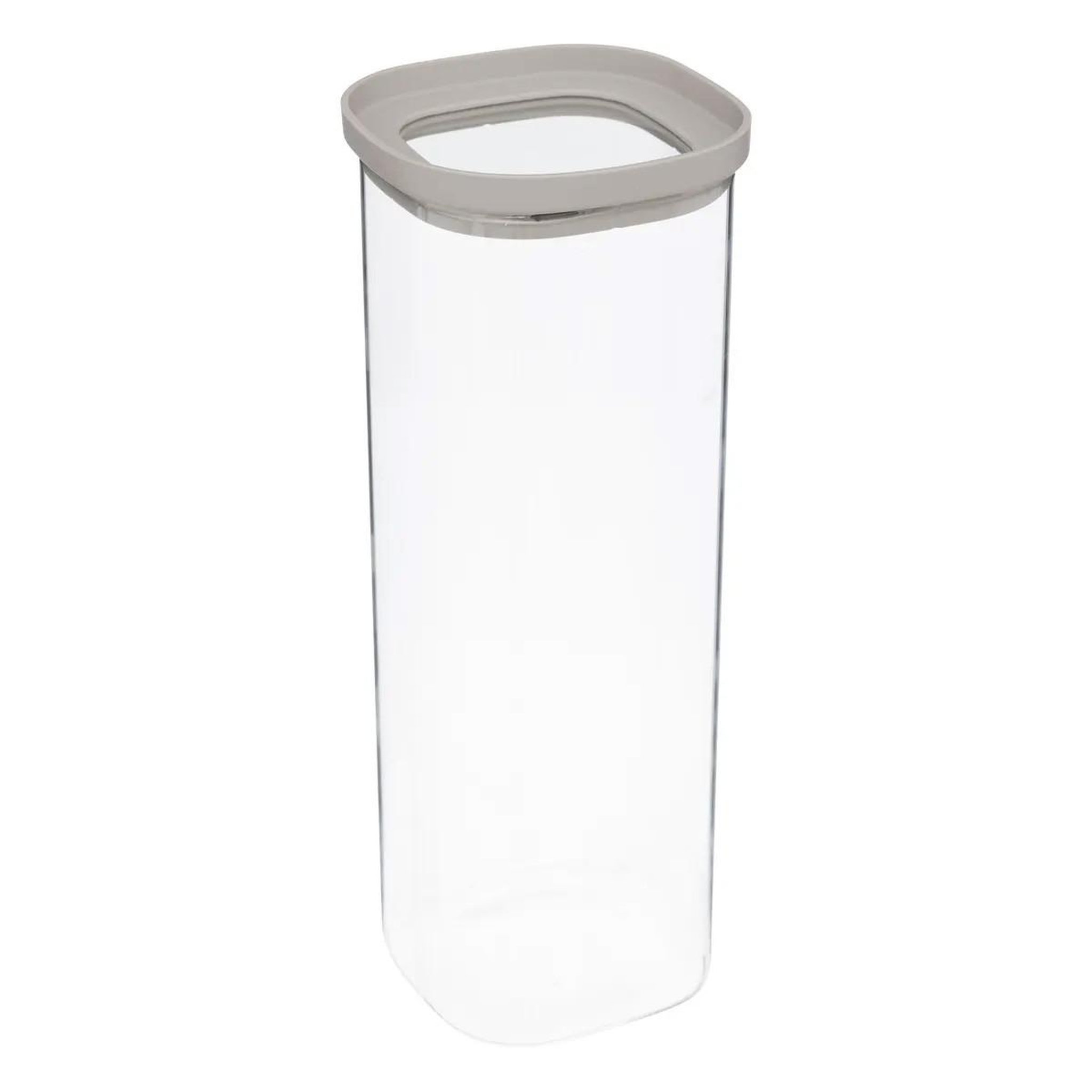 FIVE Bocal en verre  hermet  2l transparent & beige