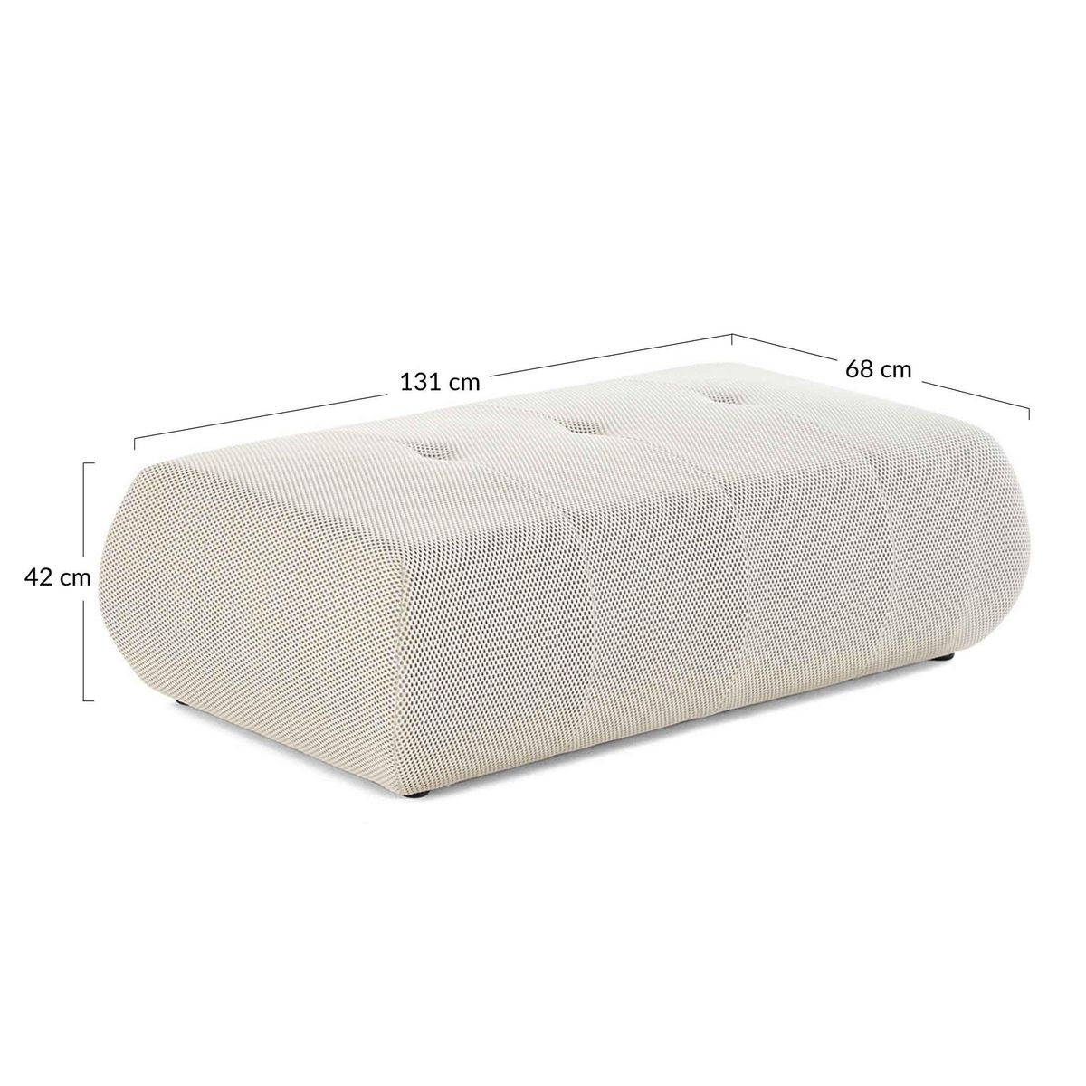 LISA DESIGN Onyx - pouf d'appoint - en tissu mailles 3d