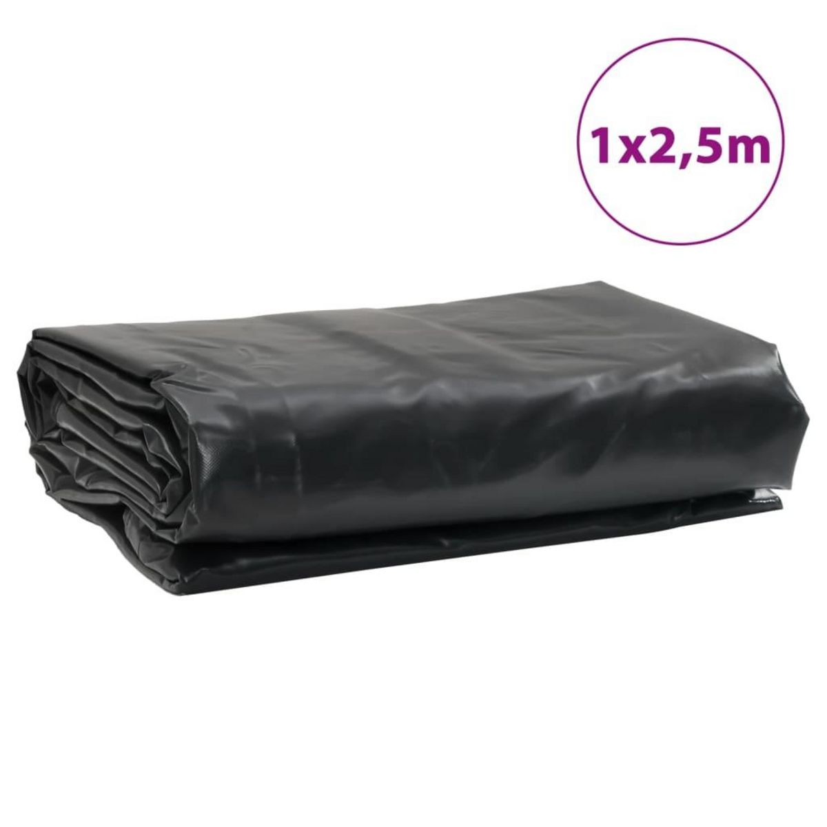 VIDAXL Bache anthracite 1x2,5 m 600 g/m²