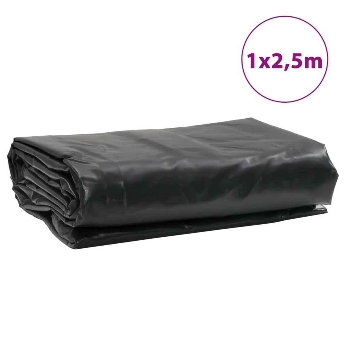 VIDAXL Bache anthracite 1x2,5 m 600 g/m²