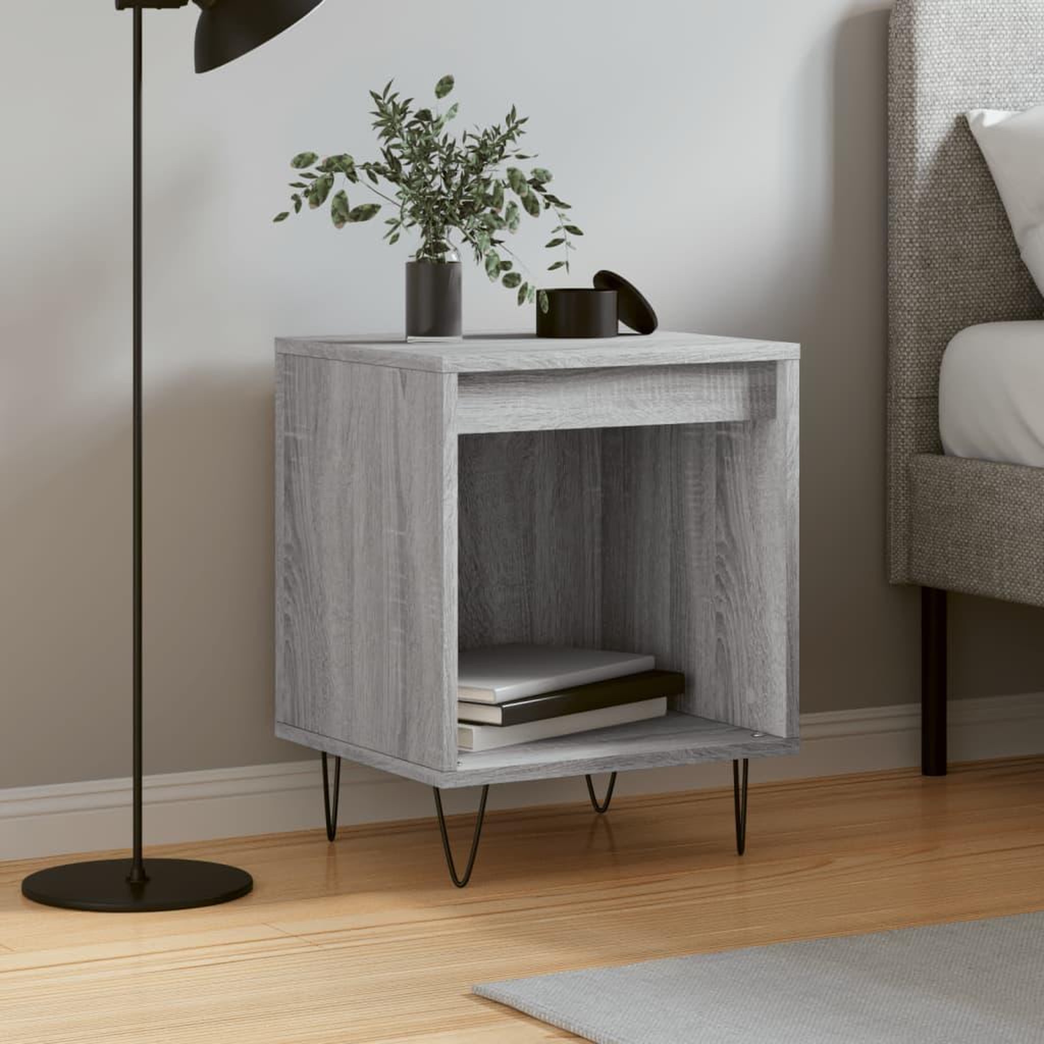 VIDAXL Table de chevet sonoma gris 40x35x50 cm bois d'ingenierie