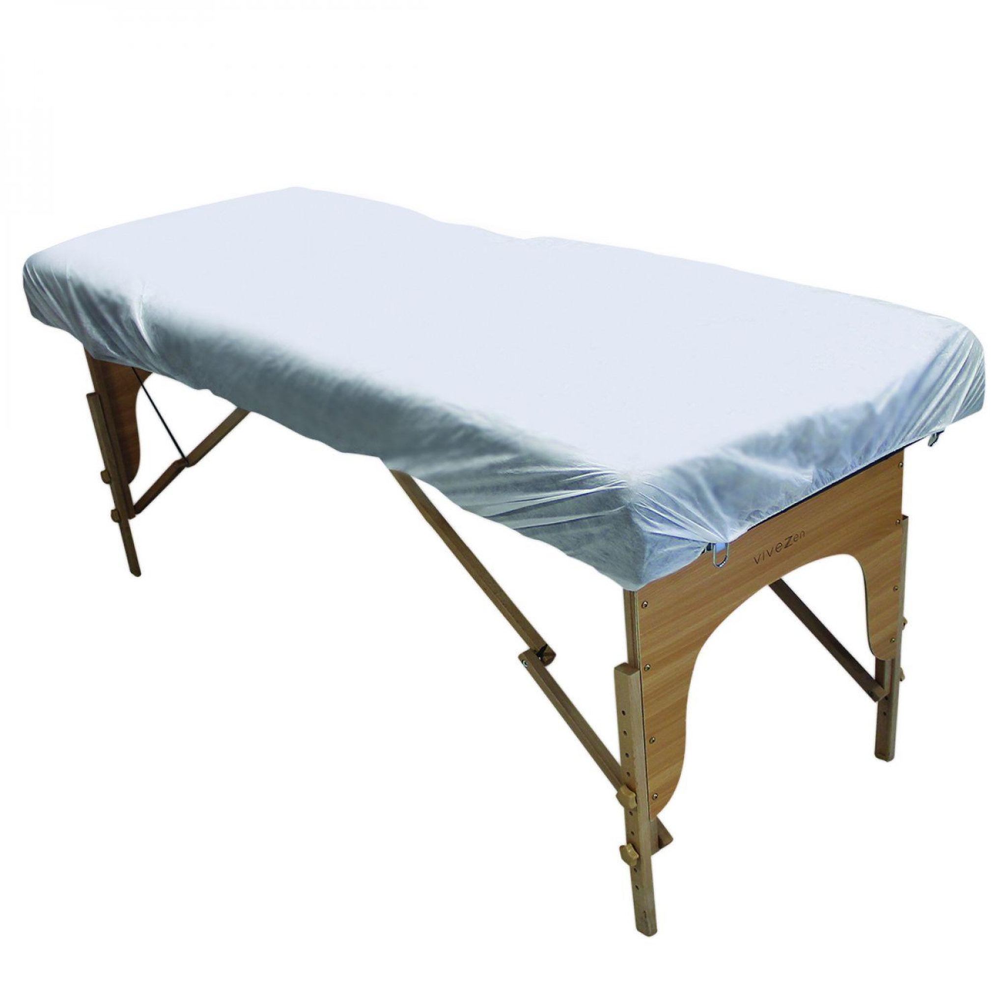 VIVEZEN Lot de 50 draps housses jetables pour table de massage