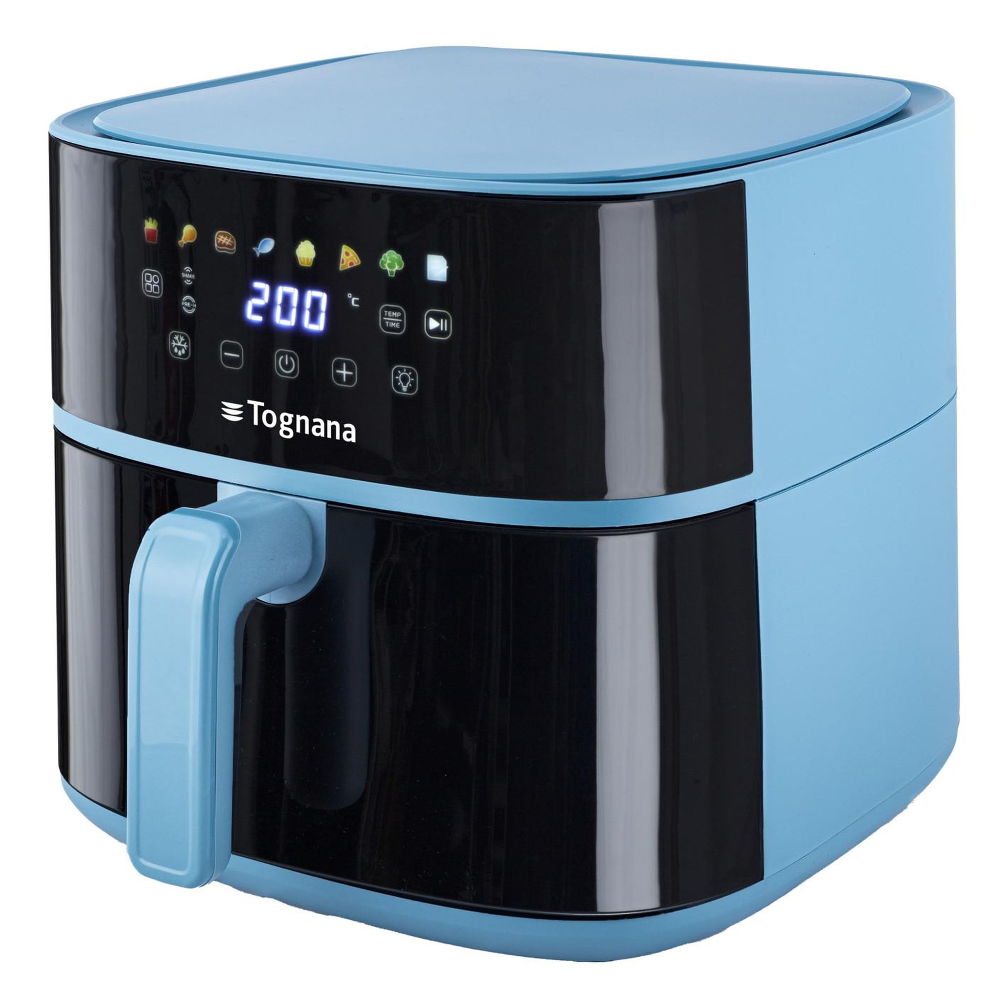 Voir la diapositive 3 : tognana Tognana Porcellane D2DFA05IRZU friteuse Unique 8 L Autonome 2000 W Friteuse d'air chaud Noir, Bleu