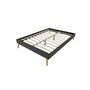 Voir la diapositive 5 : Cadre de lit scandinave en tissu 140x190 OREBRO