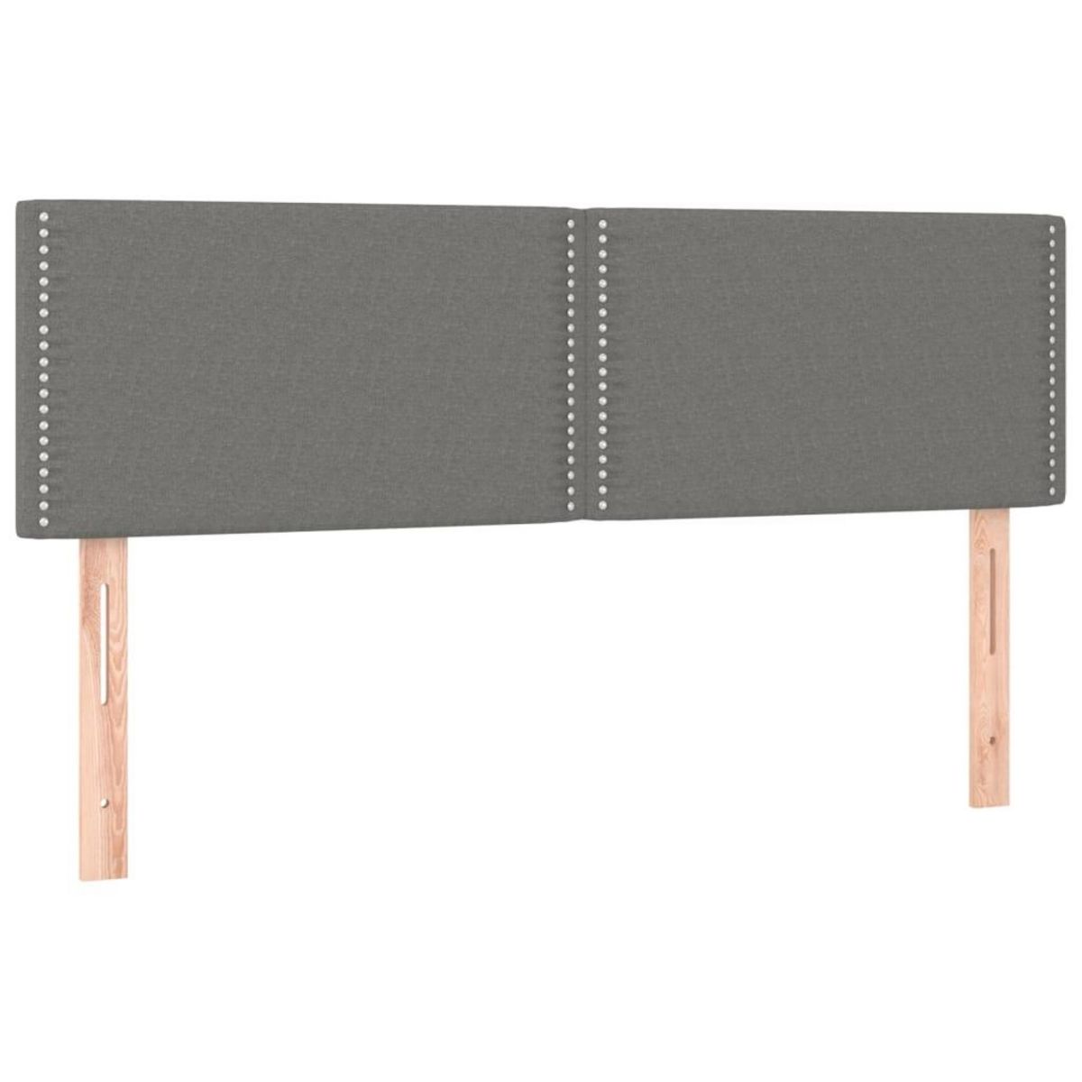 VIDAXL Tete de lit a LED Gris fonce 144x5x78/88 cm Tissu