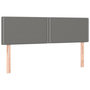 Voir la diapositive 4 : VIDAXL Tete de lit a LED Gris fonce 144x5x78/88 cm Tissu