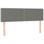 Voir la diapositive 4 : VIDAXL Tete de lit a LED Gris fonce 144x5x78/88 cm Tissu