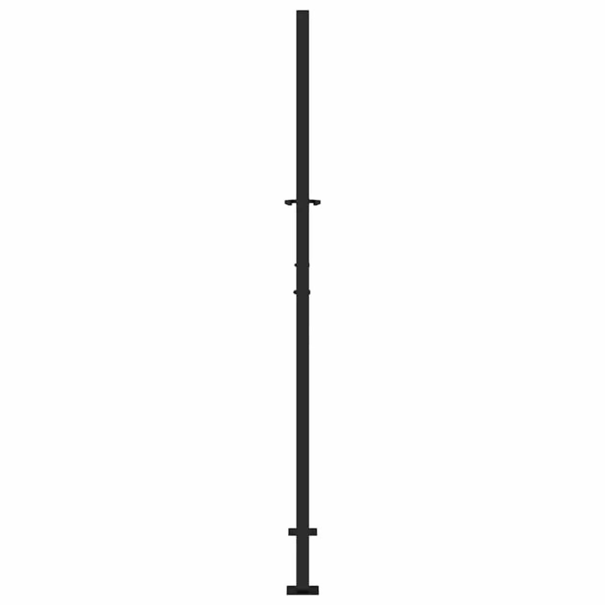 VIDAXL Portail de jardin noir 105x180 cm acier conception de flamme