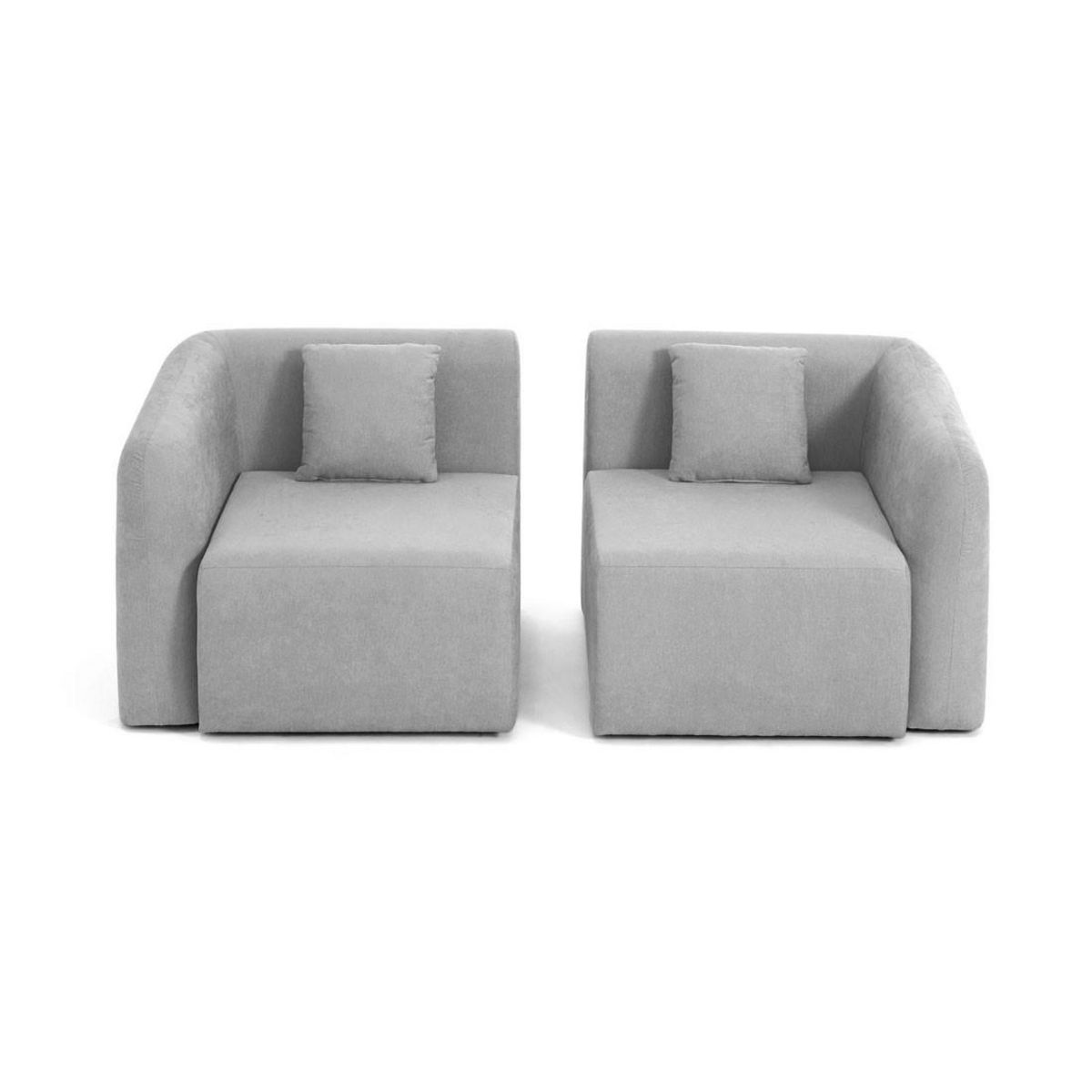 LISA DESIGN Ikare - canapé modulable 2 places - en tissu