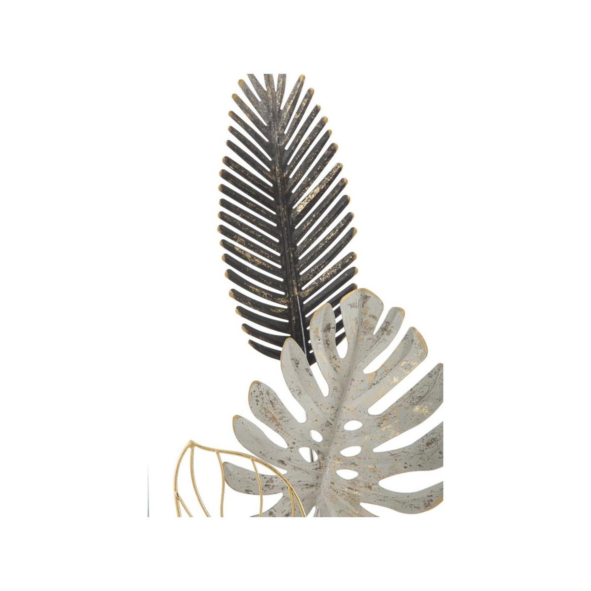 Voir la diapositive 2 : Paris Prix Décoration murale encadrée en métal  plam  74cm multicolore