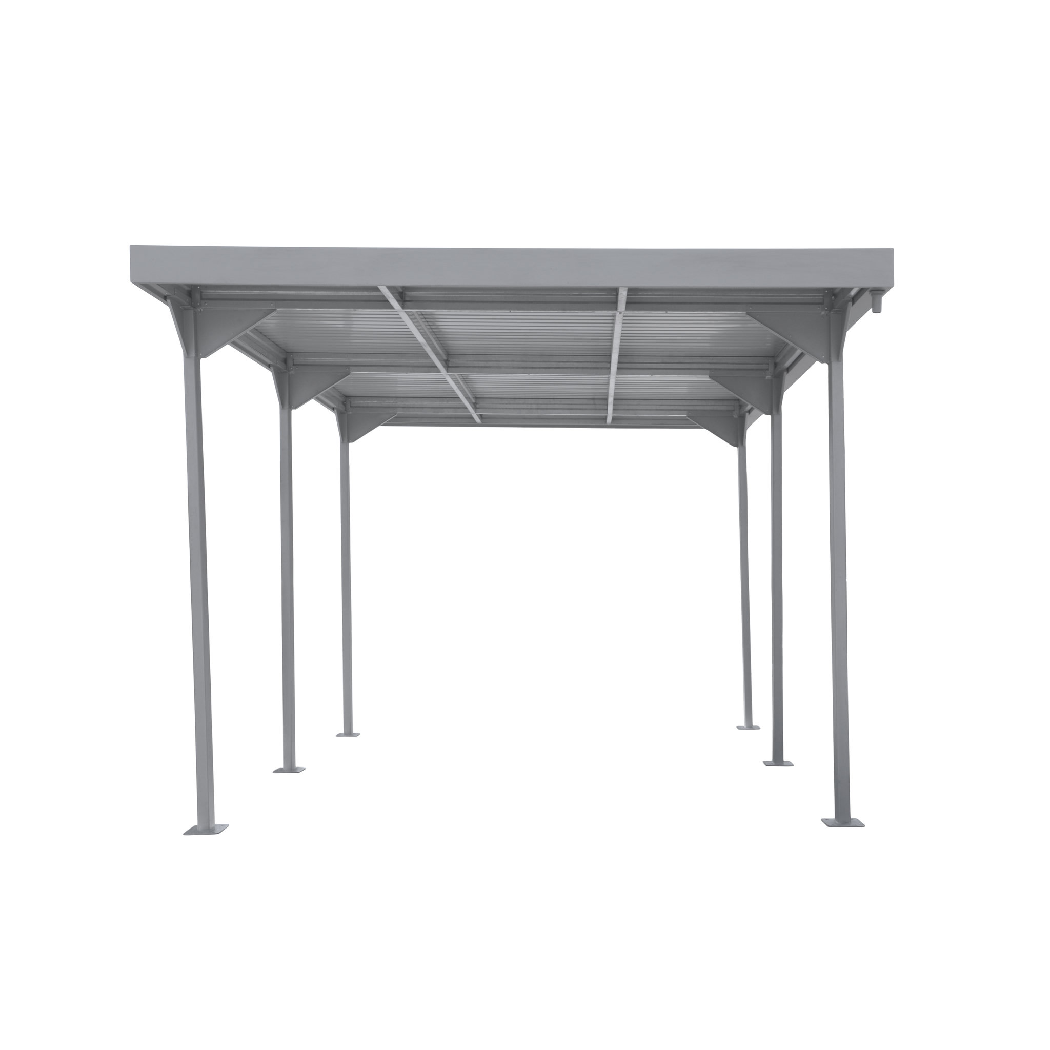 Voir la diapositive 3 : Carport acier Koegas  toit plat 15,58 m²