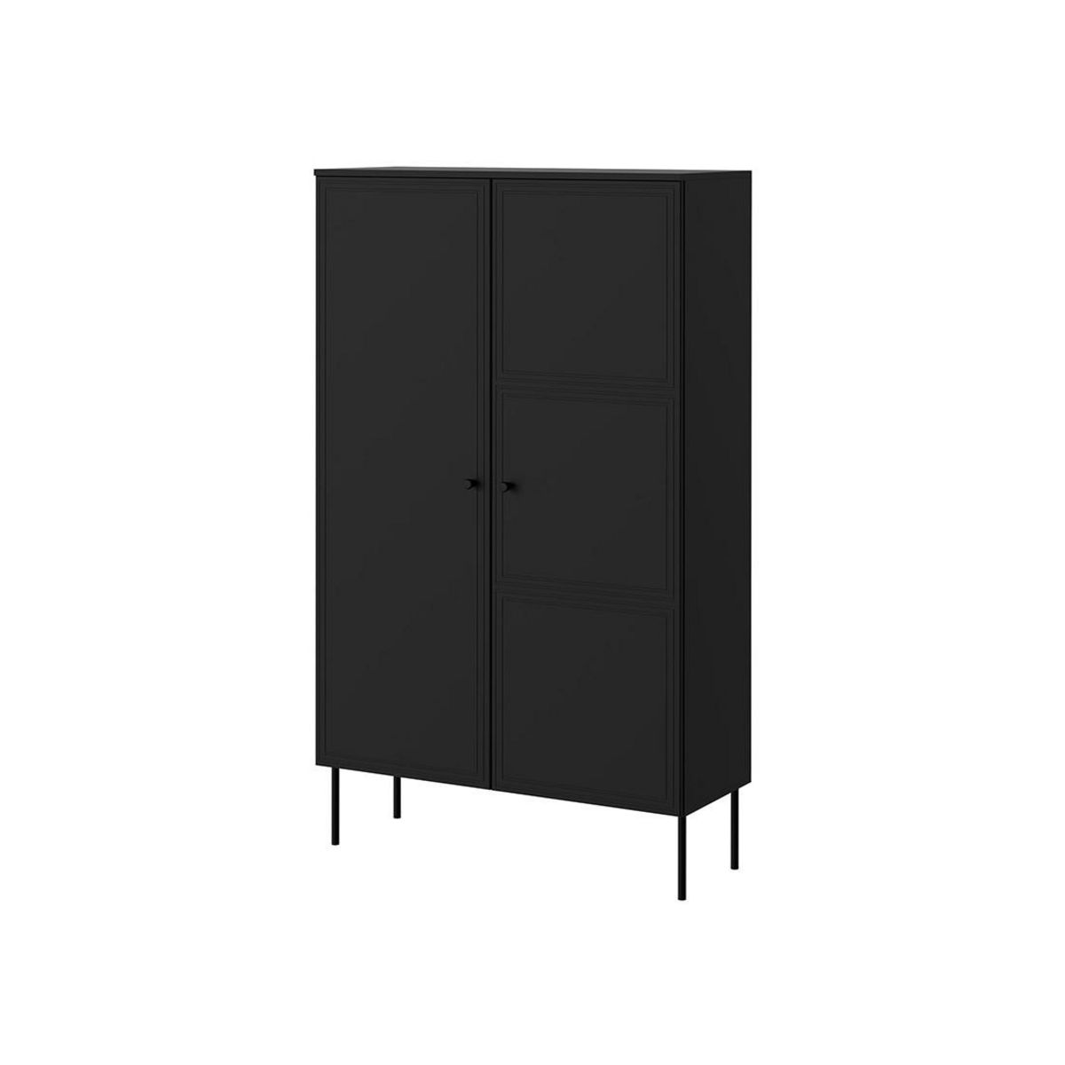BEST MOBILIER Lavaggi - buffet haut - noir - 166 cm