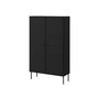 Voir la diapositive 3 : BEST MOBILIER Lavaggi - buffet haut - noir - 166 cm