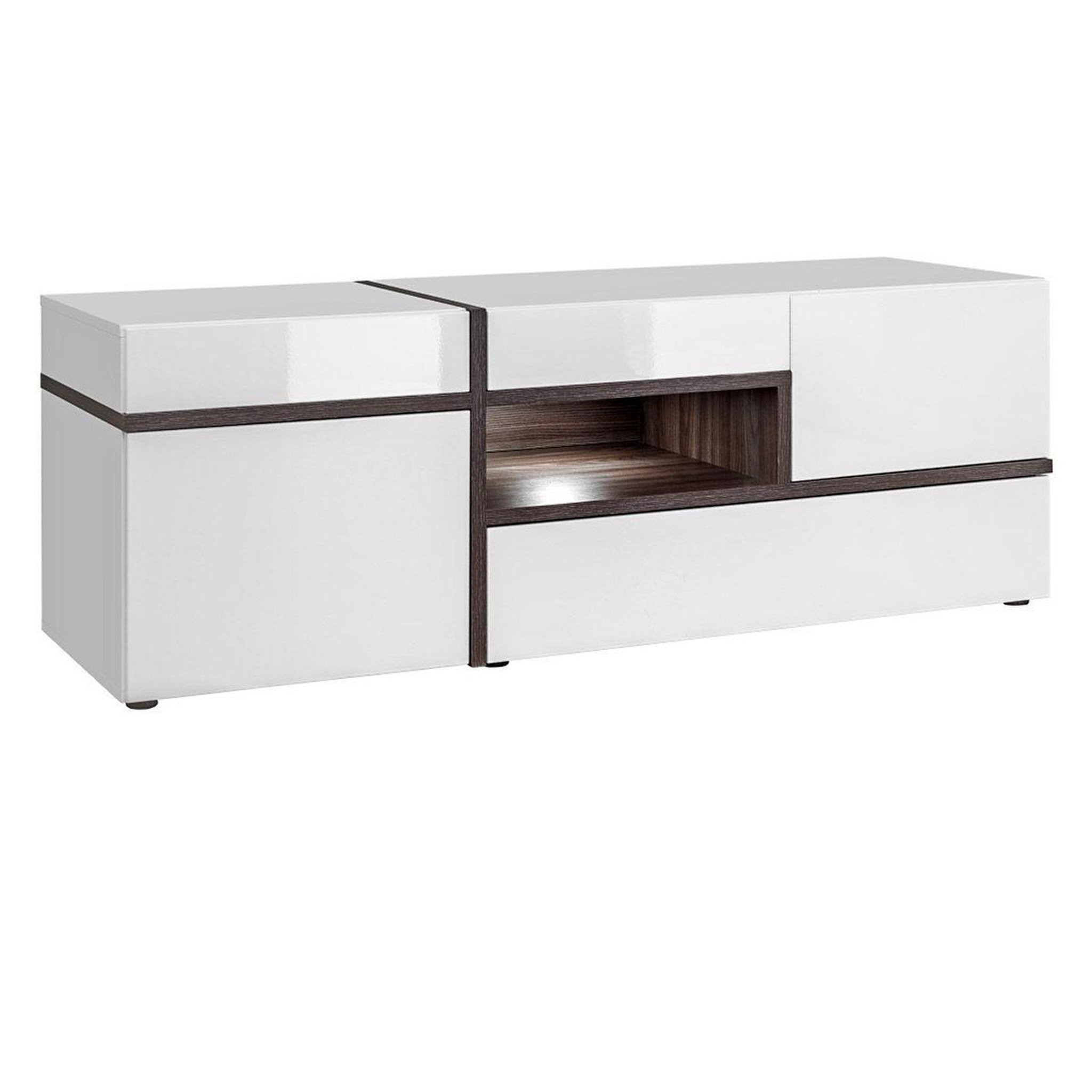 Paris Prix Meuble tv design led  cross  150cm blanc