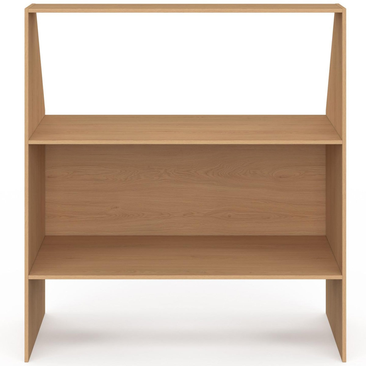 ID MARKET Etagère sous pente 2 niveaux TOMI 100 x 50 x 70/110 cm bois façon hêtre