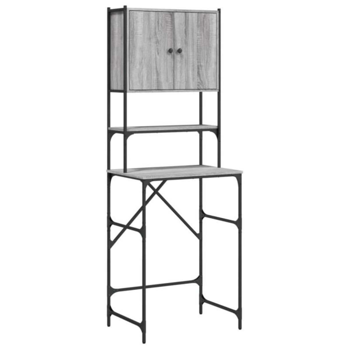 VIDAXL Armoire de machine à laver sonoma gris 68x48,5x194 cm