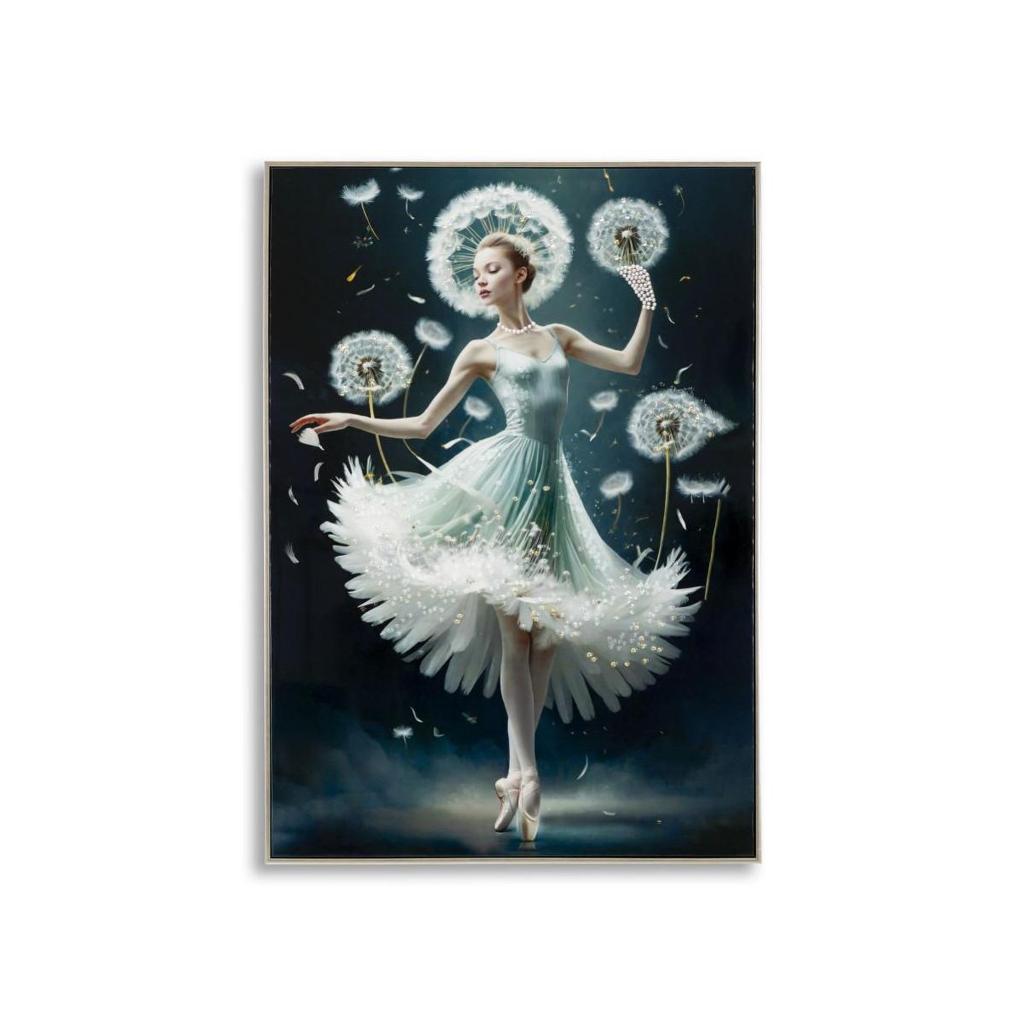 Paris Prix Tableau peinture  dancing ii  72x102cm multicolore