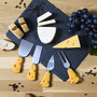 Voir la diapositive 3 : Paris Prix Lot de 4 Couteaux à Fromage  Cheese  12cm Jaune