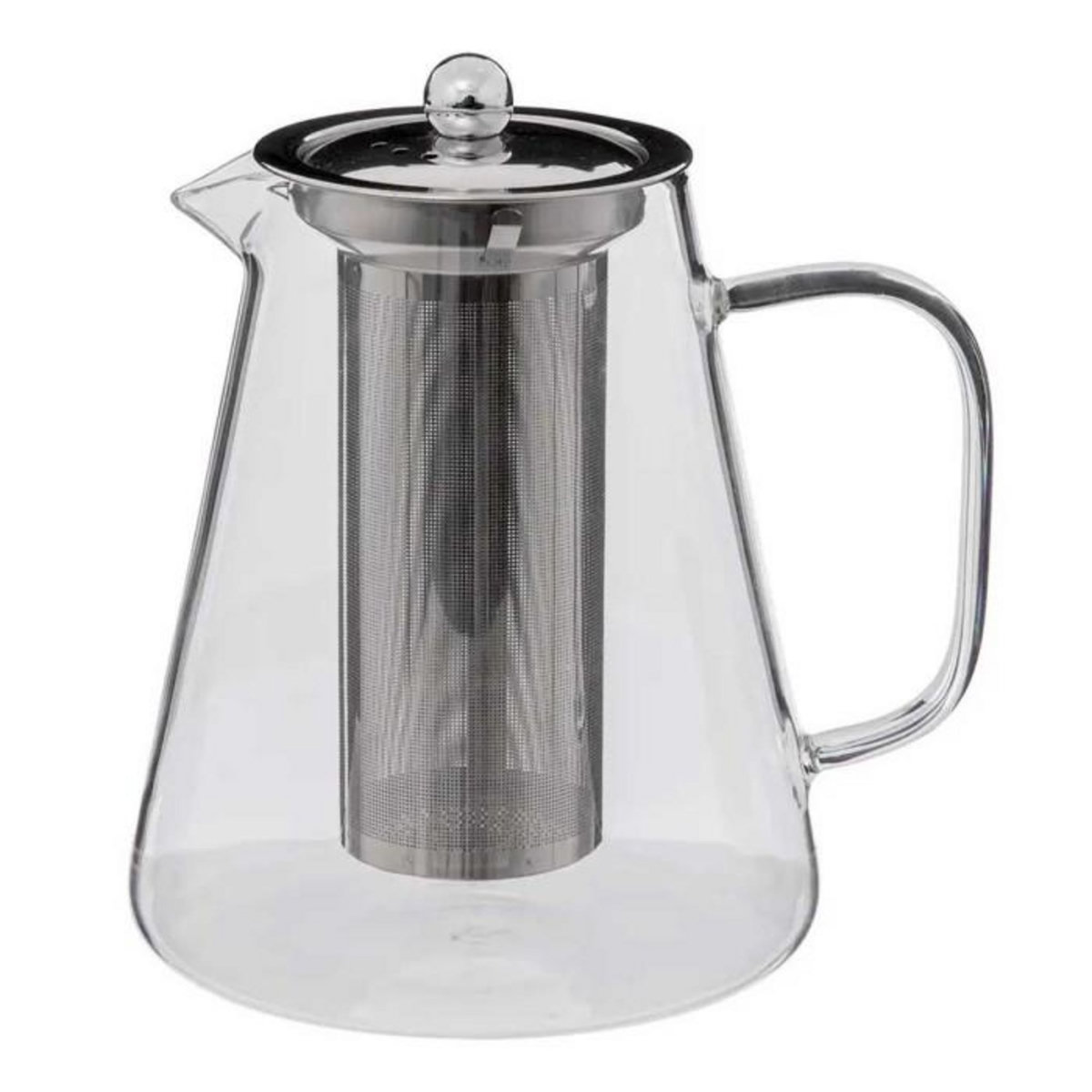 SECRET DE GOURMET Théière en Verre  Bec Verseur  1,3L Transparent