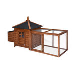 SWEEEK Poulailler en bois JAVA. 4 poules. cage à poule avec enclos