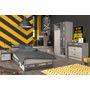 Voir la diapositive 3 : Chevet 1 porte 1 tiroir style industriel L40cm LOFTY