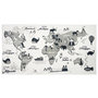 Voir la diapositive 1 : Paris Prix Tapis Enfant  Mappemonde  70x140cm Blanc & Gris
