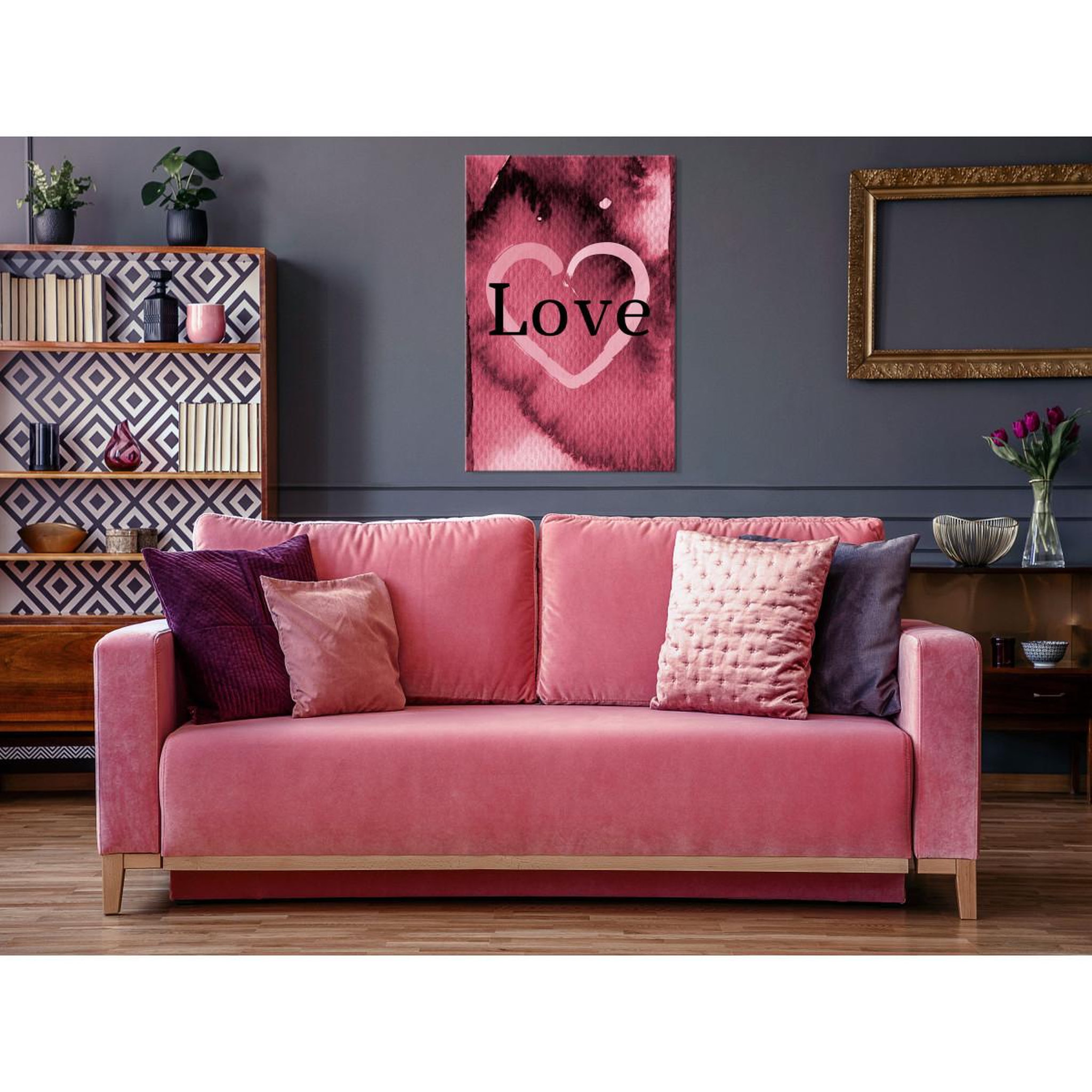 Voir la diapositive 2 : Paris Prix Tableau Imprimé  Burgundy Love