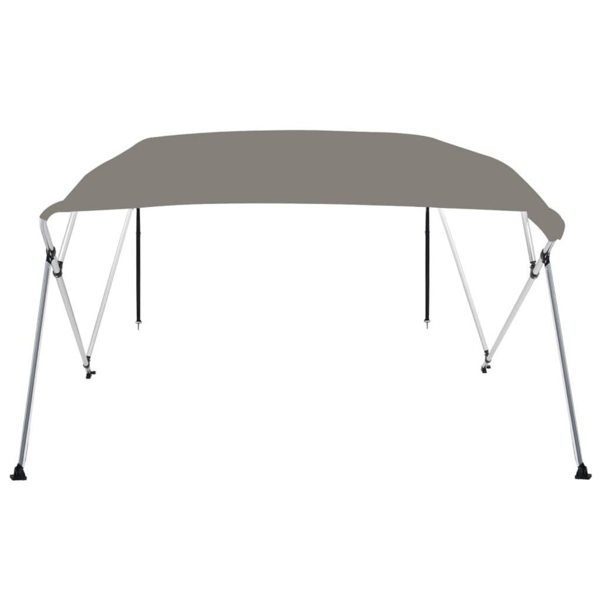 VIDAXL Auvent bimini a 4 arceaux gris 243x196x137 cm
