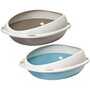 Voir la diapositive 2 : MARKET24 Bac a litiere - AIMÉ - Oval avec rebord amovible - Pour Chat - 45 x 36 x 15,5 cm