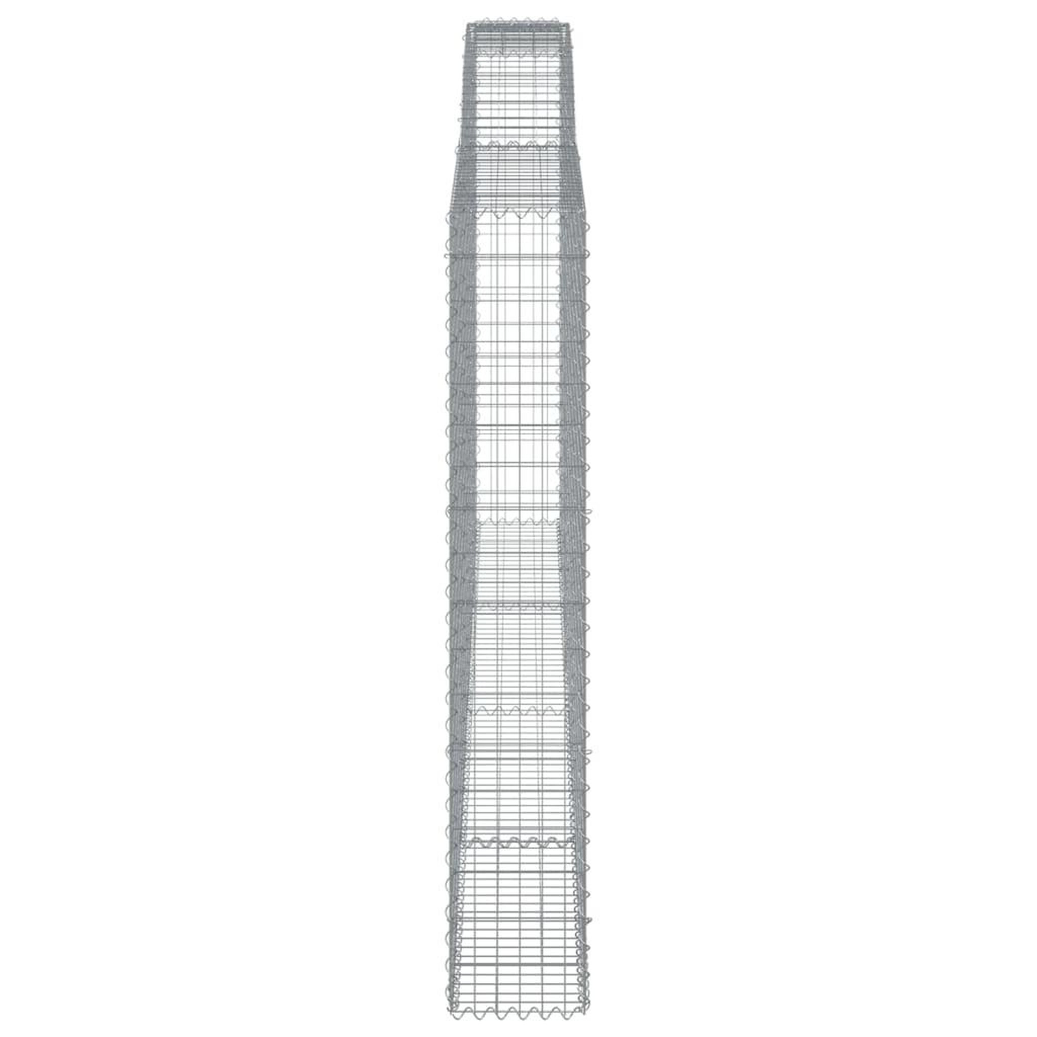 Voir la diapositive 5 : VIDAXL Paniers a gabions arques 9 pcs 400x30x180/200 cm Fer galvanise