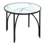 Voir la diapositive 1 : Paris Prix Table d'Appoint Ronde Design  Ondulé  50cm Noir