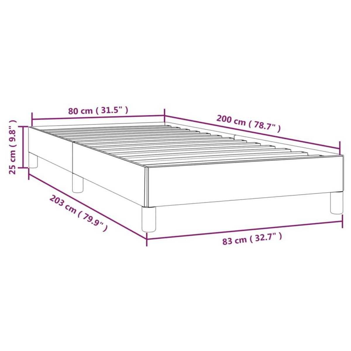 VIDAXL Cadre de lit sans matelas cappuccino 80x200 cm similicuir