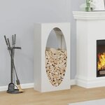 VIDAXL Portant de bois chauffage blanc 50x23x100 cm